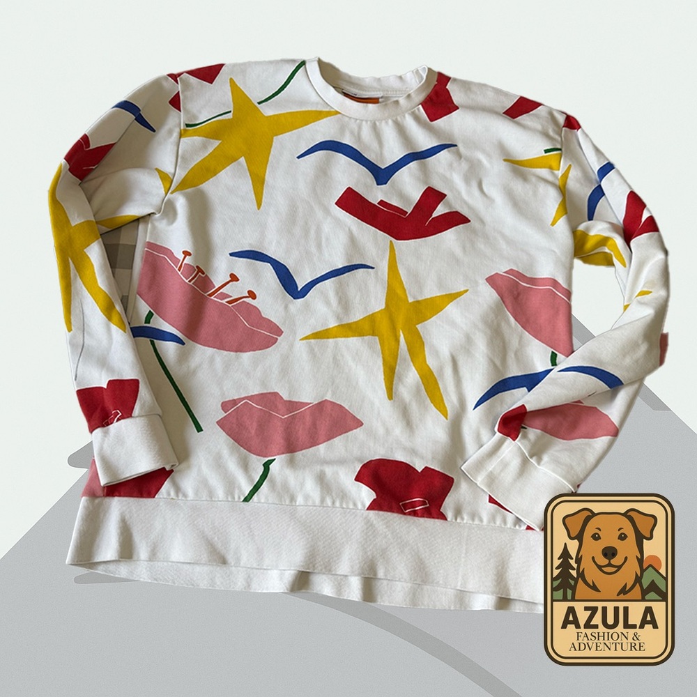Zara White Sweatshirt with Sebastian Currie Edition